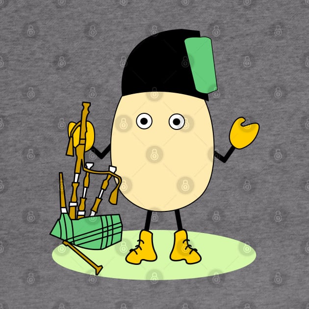 Bagpipe Egghead by Barthol Graphics